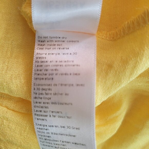 Topshop Yellow Spaghetti Strap Scalloped Tank - Picture 9 of 9